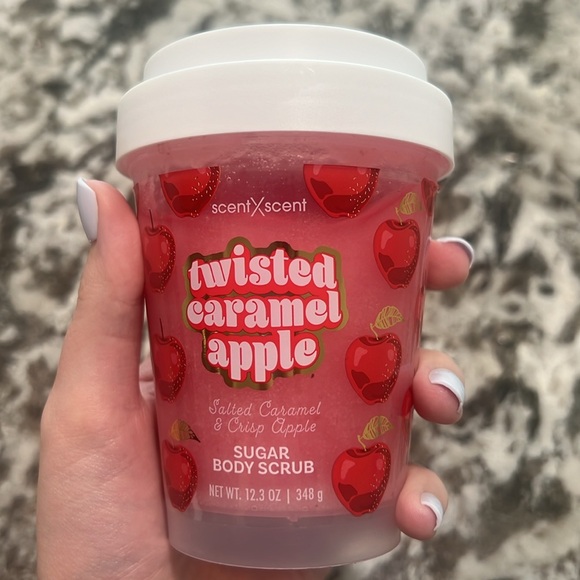 Scent X Scent Twisted Caramel Apple Scented Exfoliating Sugar Body Scrub 12.3 OZ - Picture 4 of 5